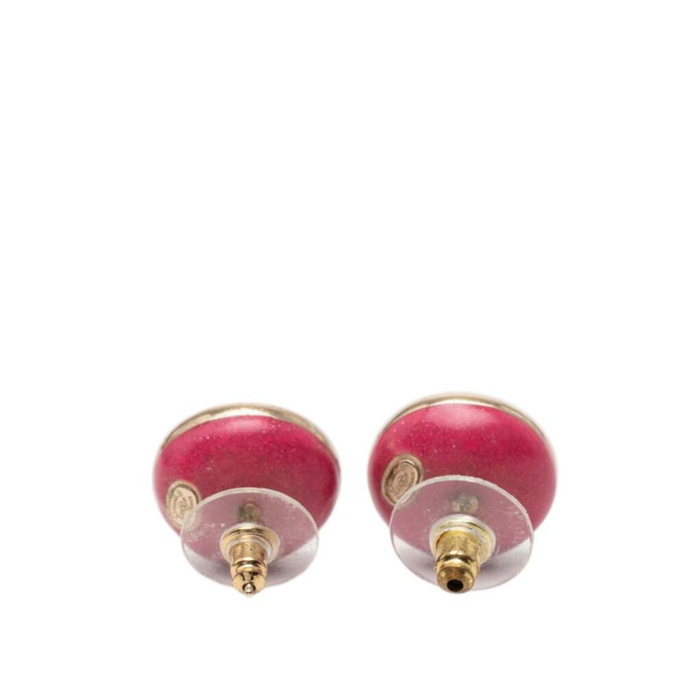 Chanel Cc Logo Earrings Metal Gold-Tone #247113C95B - Picture 2 of 4